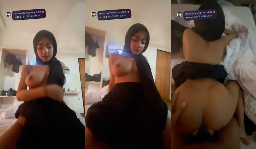 Cô gái mặc jilbab đen cưỡi ngựa rên rỉ dâm đãng không kiềm chế nổi