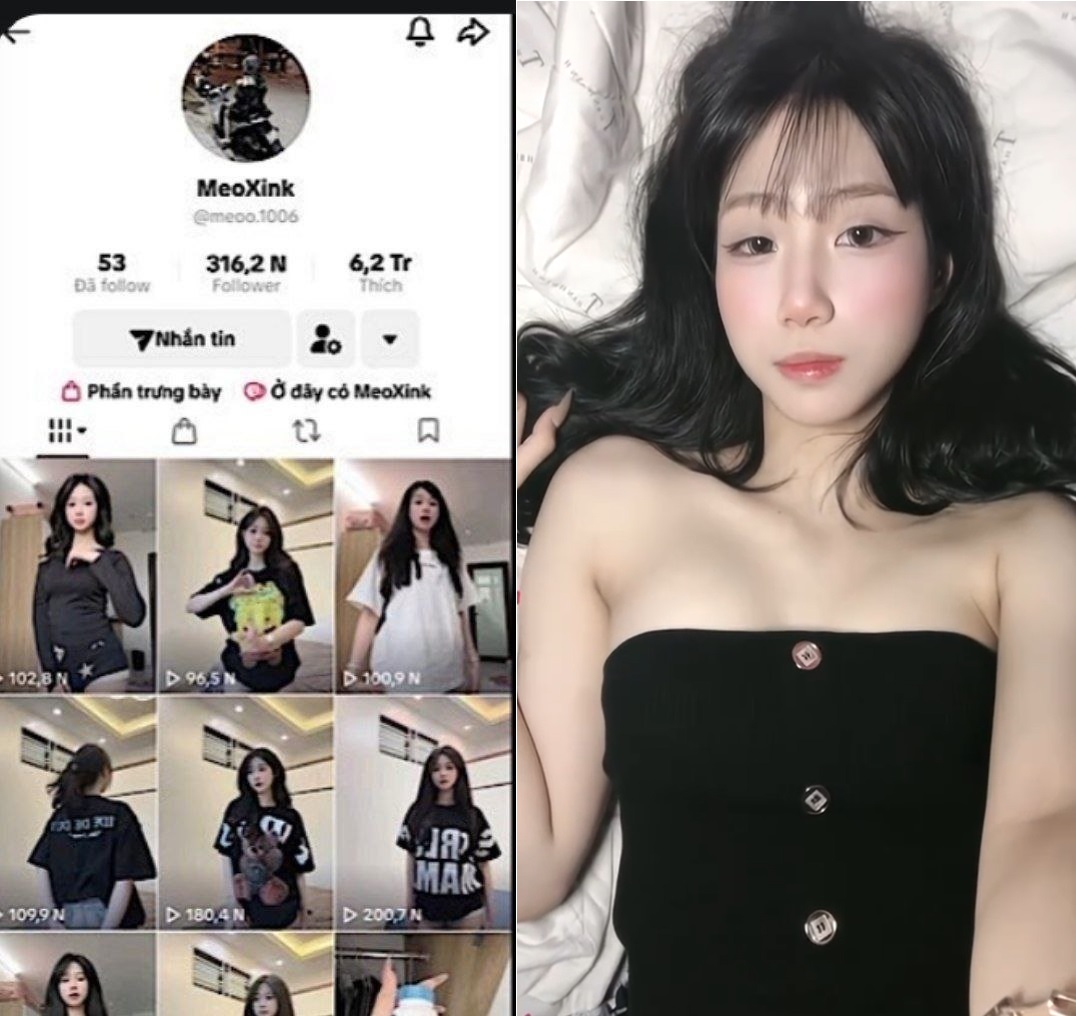 Em Tiktoker Hà Meo Meoxink quyến rũ với cảnh sex full clip nóng bỏng, body mũm mĩm cực đã mắt.